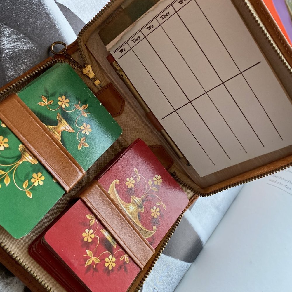 VINTAGE LEATHER CARD  HOLDER